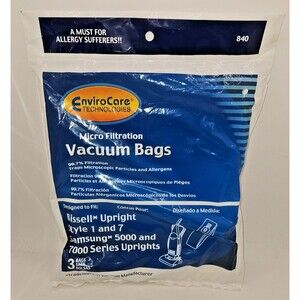 Vacuum Bags For Bissell Upright Style 1 - 7 Samsung 5000 7000 Uprights 3 Bag Pkg